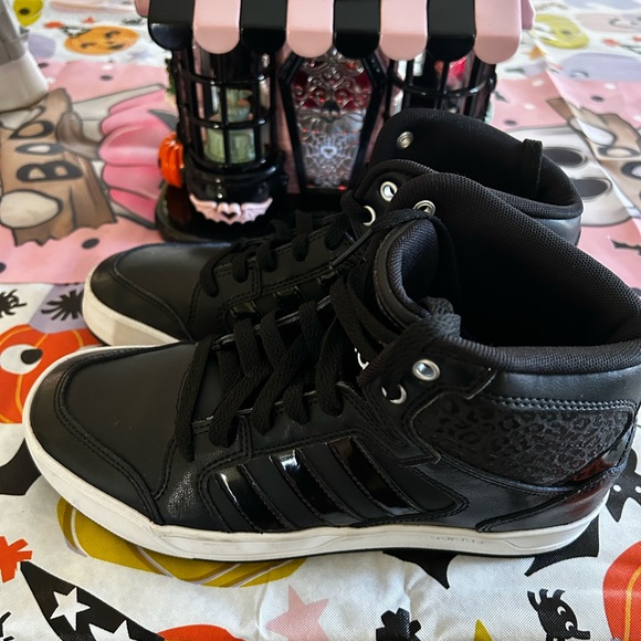 Adidas Men's Black and White High-Top Sneakers - Picture 2 of 5